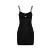 Anna Quan Kassia Cutout Wool Mini Dress In Black