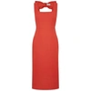 Rebecca Vallance Ally Bow-embellished Crepe Midi Dress In Red