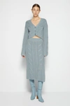 Pre-spring 2022 Ready-to-wear Natalia Cable Knit Midi Dress In Baltic Marsh