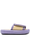Natasha Zinko Two-tone Slides In Purple