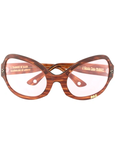 Natasha Zinko Alien Oversize-frame Sunglasses In Brown