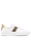 Versace Greca-print Flatform Sneakers In White