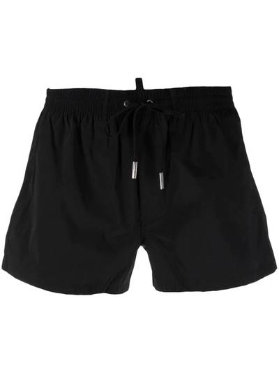 Dsquared2 Logo-print Swimming Trunks In Black