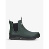 Barbour Nimbus Logo-branded Rubber Ankle Boots In Mid Green