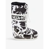 MOON BOOT CLASSIC COW-PRINT WOVEN SNOWBOOTS