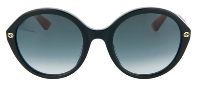 Gucci Gg0023s 003 Oval Sunglasses In Grey