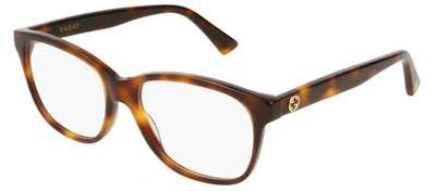 Gucci Gg0166o 006 Cat Eye Eyeglasses In Clear