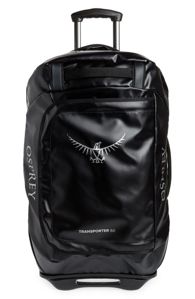 Osprey Transporter 60l Wheeled Duffle Bag In Black