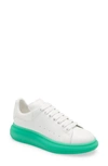 Alexander Mcqueen Oversize Clear Sole Sneaker In White/green