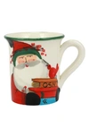 Vietri Old St. Nick Mug - Skiing In Multi
