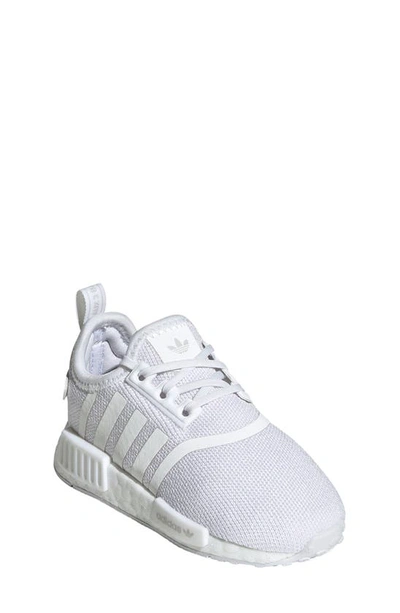 Adidas Originals Kids' Nmd R1 Refined Sneaker In White/ White/ Grey One