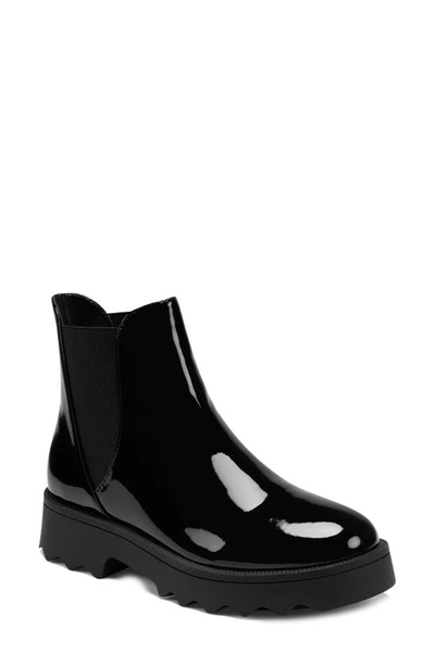 Aerosoles Swallow Chelsea Boots In Black Patent