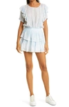 Loveshackfancy Women's Natasha Tie-dye Ruffled Chiffon Mini Dress In White