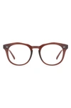 Diff 50mm Small Round Optical Glasses In Chestnut Crystal / Clear
