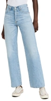 Citizens Of Humanity Dahlia Bow Leg Baby Roll Jeans In Ribbon In Tularosa (mid Indigo)