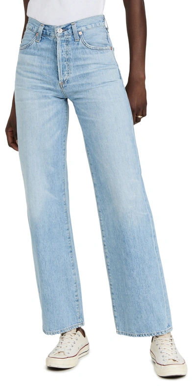 Citizens Of Humanity Blue Annina Long Jeans In Purple