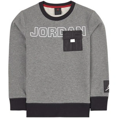 Air Jordan Kids' Logo Utility Sweatshirt Gray In Grey