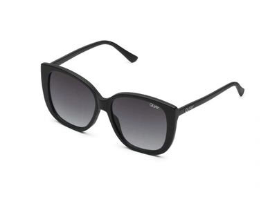 Quay Ever After 59mm Cat Eye Sunglasses In Matte Black,smoke Fade