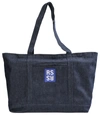 RAF SIMONS NAVY BLUE DENIM TOTE BAG