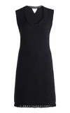 BOTTEGA VENETA CHAIN-DETAILED WOOL KNIT MINI DRESS