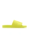 Bottega Veneta Intrecciato Logo-embossed Slides In Green