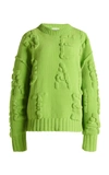 Bottega Veneta Alphabet Jacquard Chenille Sweater In Green