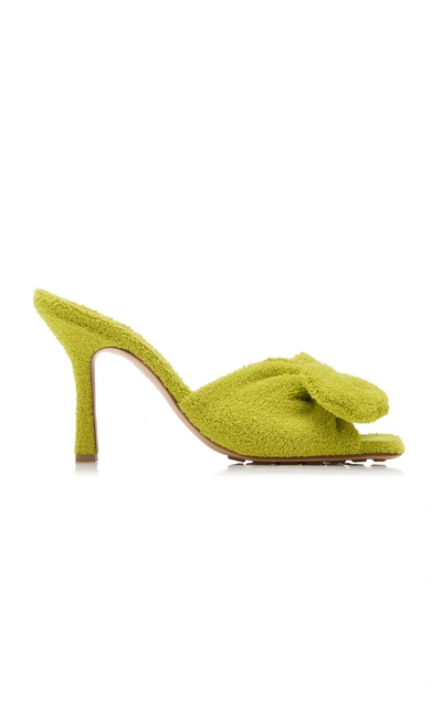 Bottega Veneta Stretch Terry Sandals In Green