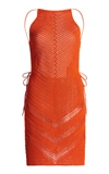 BOTTEGA VENETA CROCHETED OPEN-BACK MINI DRESS