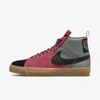 Nike Sb Zoom Blazer Mid Premium Skate Shoes In Jade Smoke,white,sport Spice,black