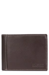 Buxton Convertible Leather Thinfold Wallet In Brown