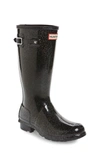 Hunter Starcloud Glitter Rain Boot In Black Multi