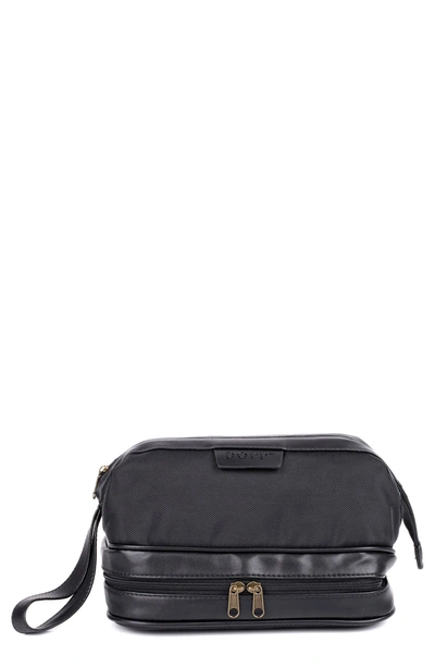 Buxton Zip Bottom Toiletry Kit In Black