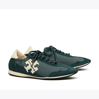Tory Burch The Tory Sneaker In Forest / Everglade