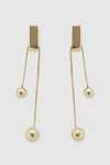 COS 18CT GOLD PLATED ADJUSTABLE DROP EARRINGS