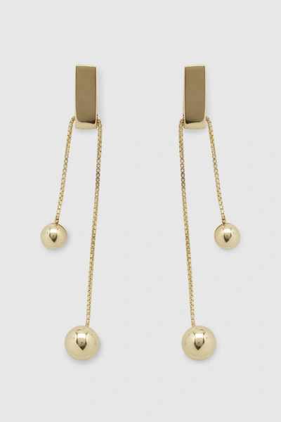 Cos 18ct Gold Plated Adjustable Drop Earrings