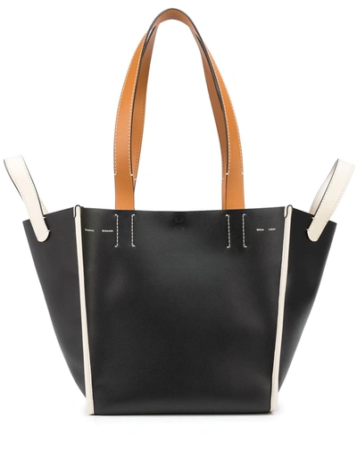 Proenza Schouler White Label Large Mercer Leather Tote Bag In Black