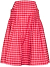 MOLLY GODDARD FENNEL GINGHAM SKIRT