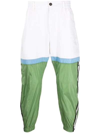 Dsquared2 Panelled Tapered Track Pants In Green