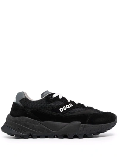 Dsquared2 Panelled Low-top Sneakers In Black