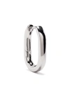 Maria Black Single Slick Huggie Earring In Silber