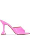 Amina Muaddi Lupita Slipper 95 Heeled Sandals In Rosa