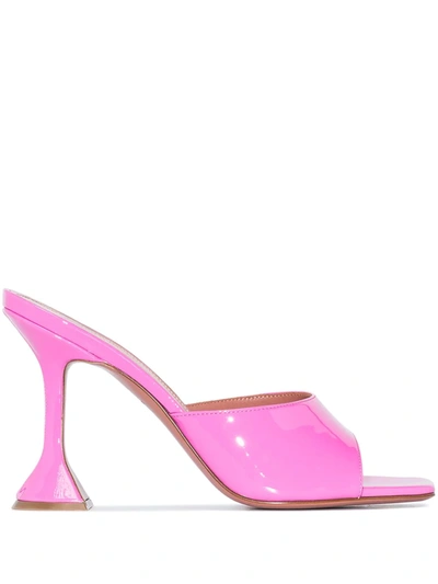 Amina Muaddi Lupita Slipper 95 Heeled Sandals In Pink