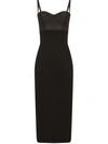 Dolce & Gabbana Cut-out Bustier Midi-dress In Schwarz