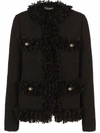 Dolce & Gabbana Long Sleeve Single Breasted Jacket In Schwarz