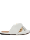 Jw Anderson Twist Detailed Open Toe Sandals In White