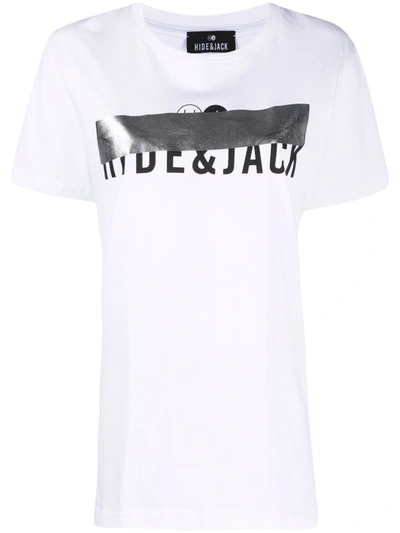 Hide & Jack Logo-print Cotton T-shirt In White