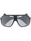 Moncler Diffractor Pilot-frame Sunglasses In Schwarz