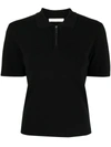Dion Lee Zip-front Short-sleeved Polo Shirt In Schwarz