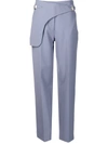 Dion Lee Belted Saddle Trousers In Blau
