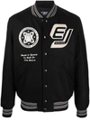 Enterprise Japan Varsity Patch-detail Bomber Jacket In Black